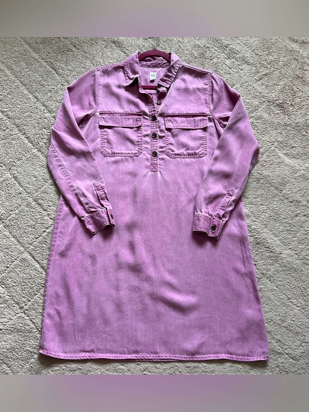 GAP Shirt Dress Midi Preppy Western Minimalist Cottage Vacation Rodeo Sz S